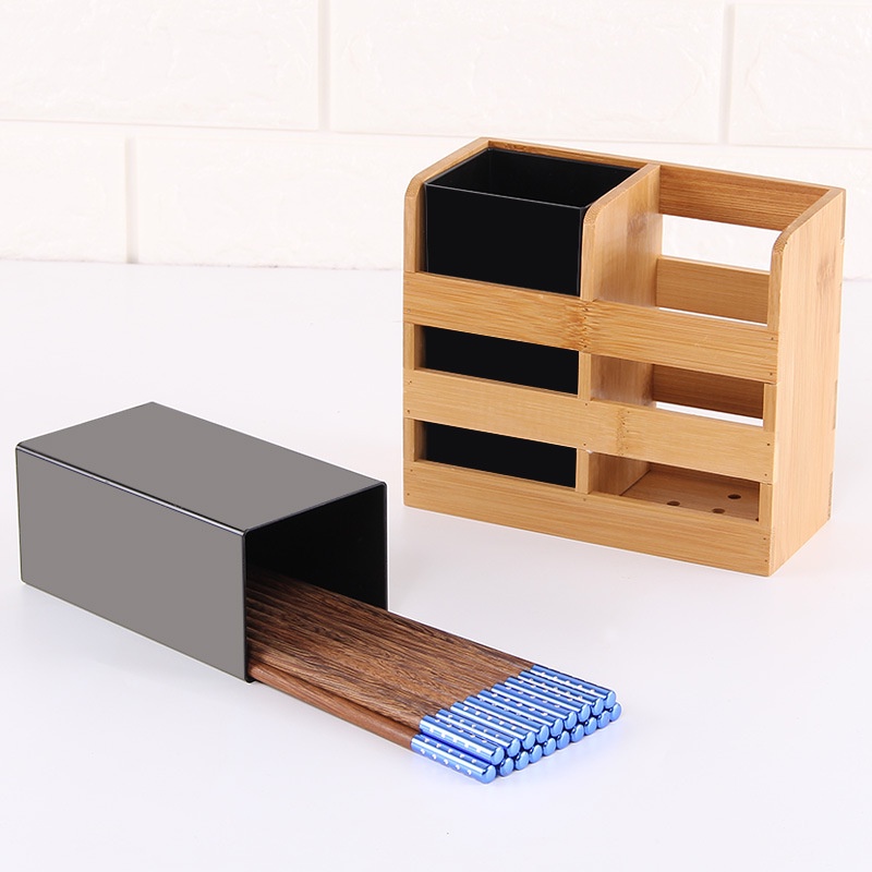 Giá Đỡ Đũa Bằng Tre Và Acrylic Đa Năng Tiện Dụng