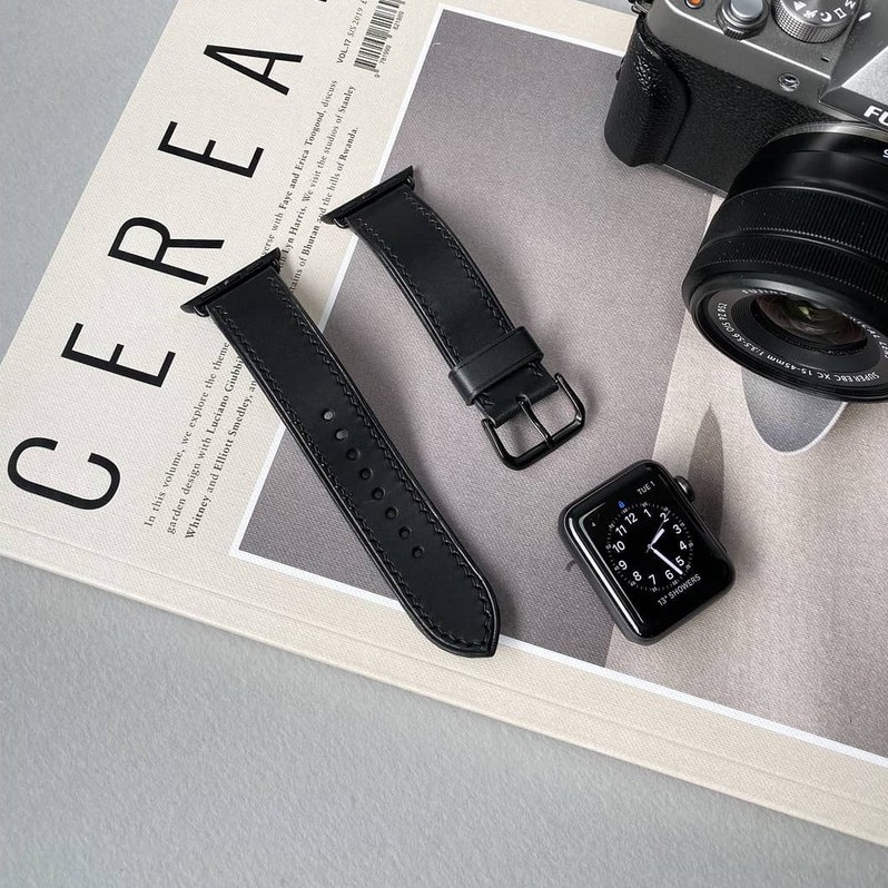 Dây Apple Watch Da Epsom Pháp Cao Cấp Handmade, Dành Cho Series 6 | 5 | 4 | 3 | 2 | 1 38mm 40mm 42mm 44mm