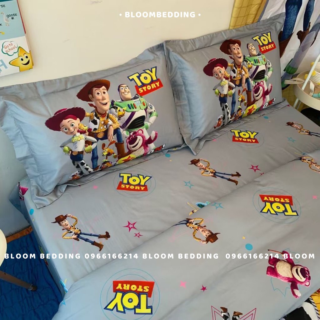 Bộ Chăn Ga Gối Cotton Disney 4 Món Cho Bé - Câu Chuyện Đồ Chơi - Toy Story