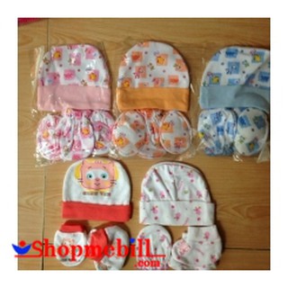 Set nón vớ bao tay cho bé sơ sinh - Thái Lan sale giá shock