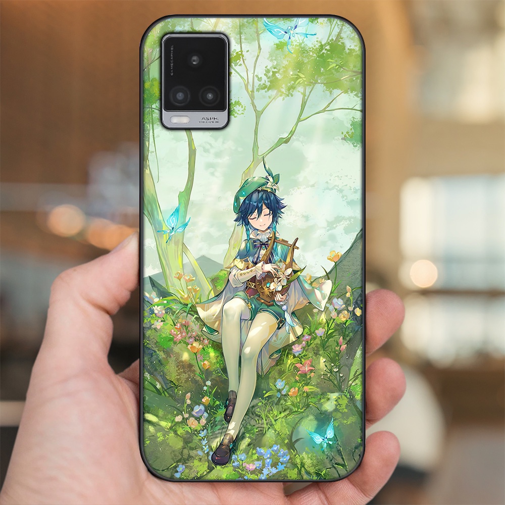 Ốp lưng Vivo V20 viền đen in hình Venti Genshin Impact