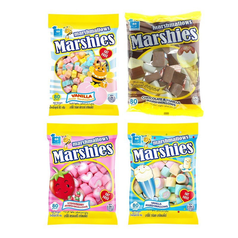 Combo 10 Gói Kẹo Xốp Marshies Markenburg Gói 80gr