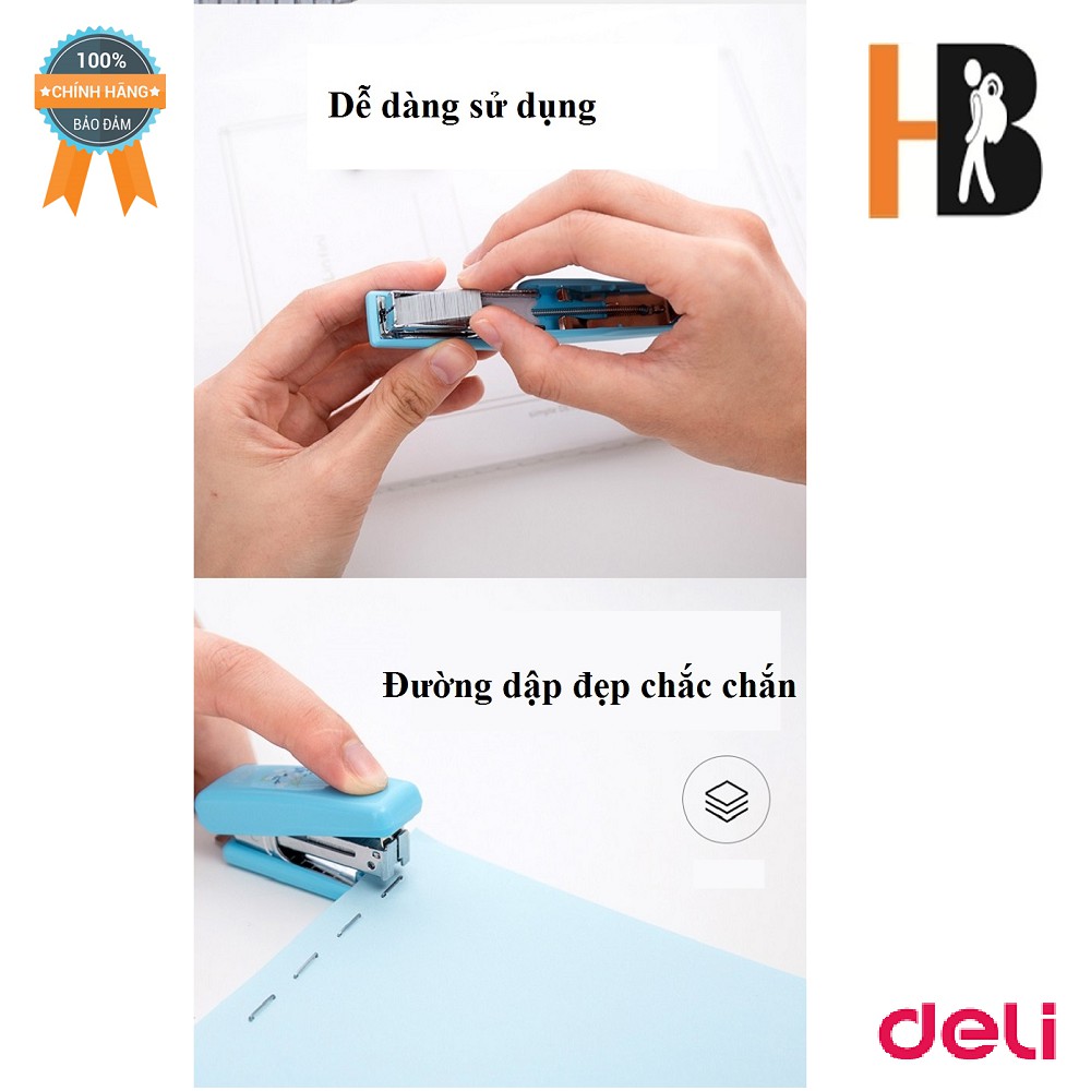 Combo 20 hộp dập ghim, kim bấm số 10 Deli 0010 – 200 dập ghim