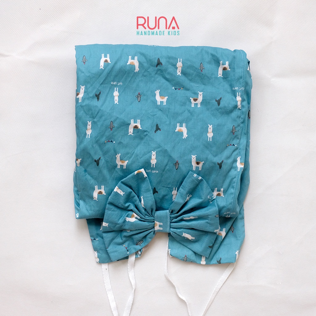 Vỏ nôi ngủ chung giường Runa Kids chất liệu 2 mặt cotton Hàn 100% + Satin