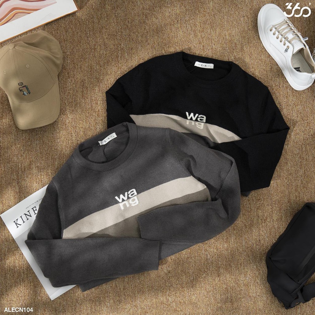 Áo len nam 360 Boutique họa tiết chữ trẻ trung, thời trang - ALECN104 | BigBuy360 - bigbuy360.vn