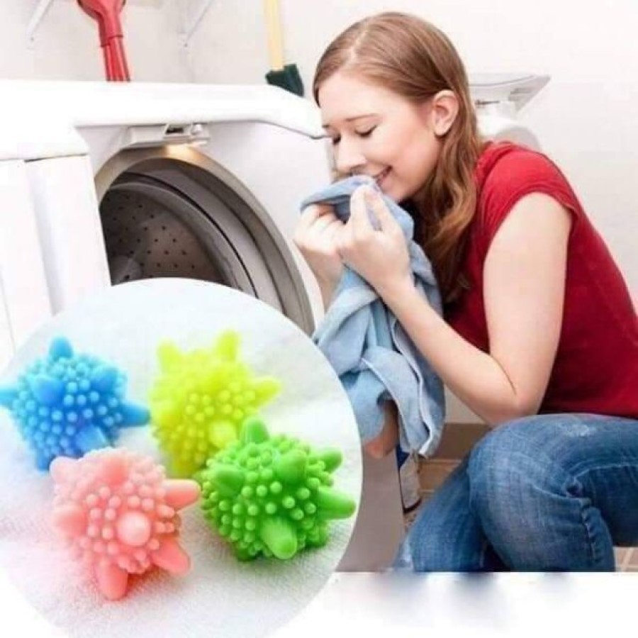 Set 10 Banh gai giặt đồ làm sạch quần áo, Bóng gai giúp quần áo giặt máy không nhàu