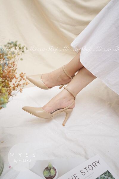 Giày nữ mũi nhọn cài quai sau 7cm thời trang  MYSS - CG193