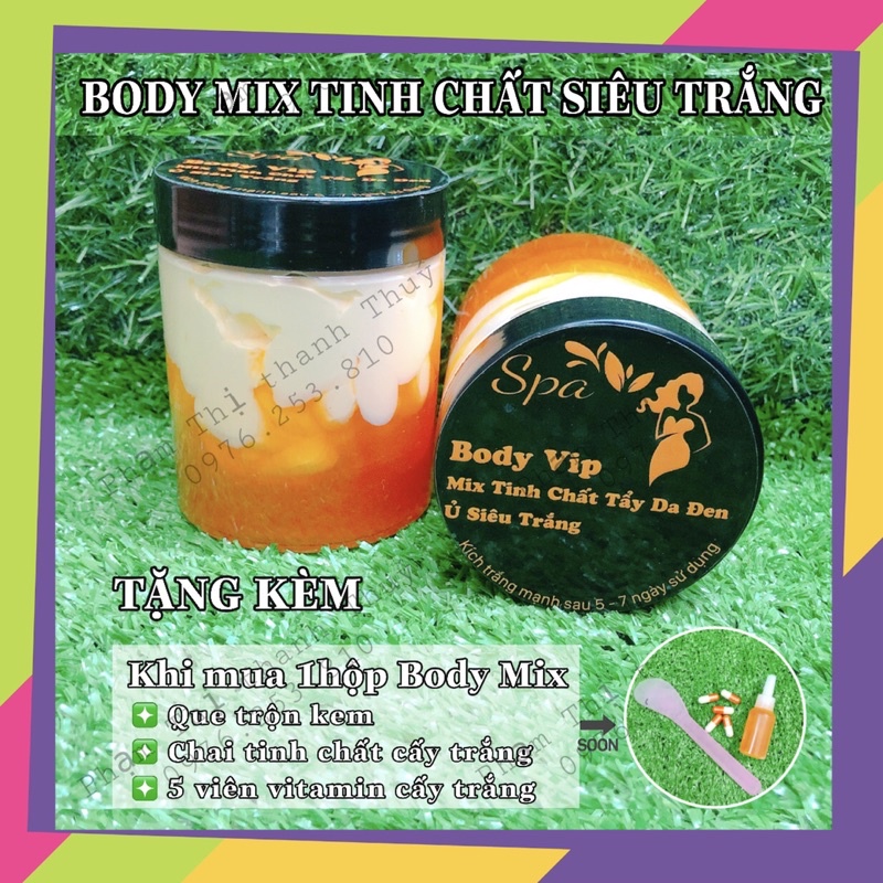 [HỦ 300GR] BODY VIP MIX TINH CHẤT Ủ SIÊU TRẮNG, BODY CỐT THÁI SIÊU TRẮNG, BODY MIX TINH CHẤT KHỬ THÂM CAO CẤP