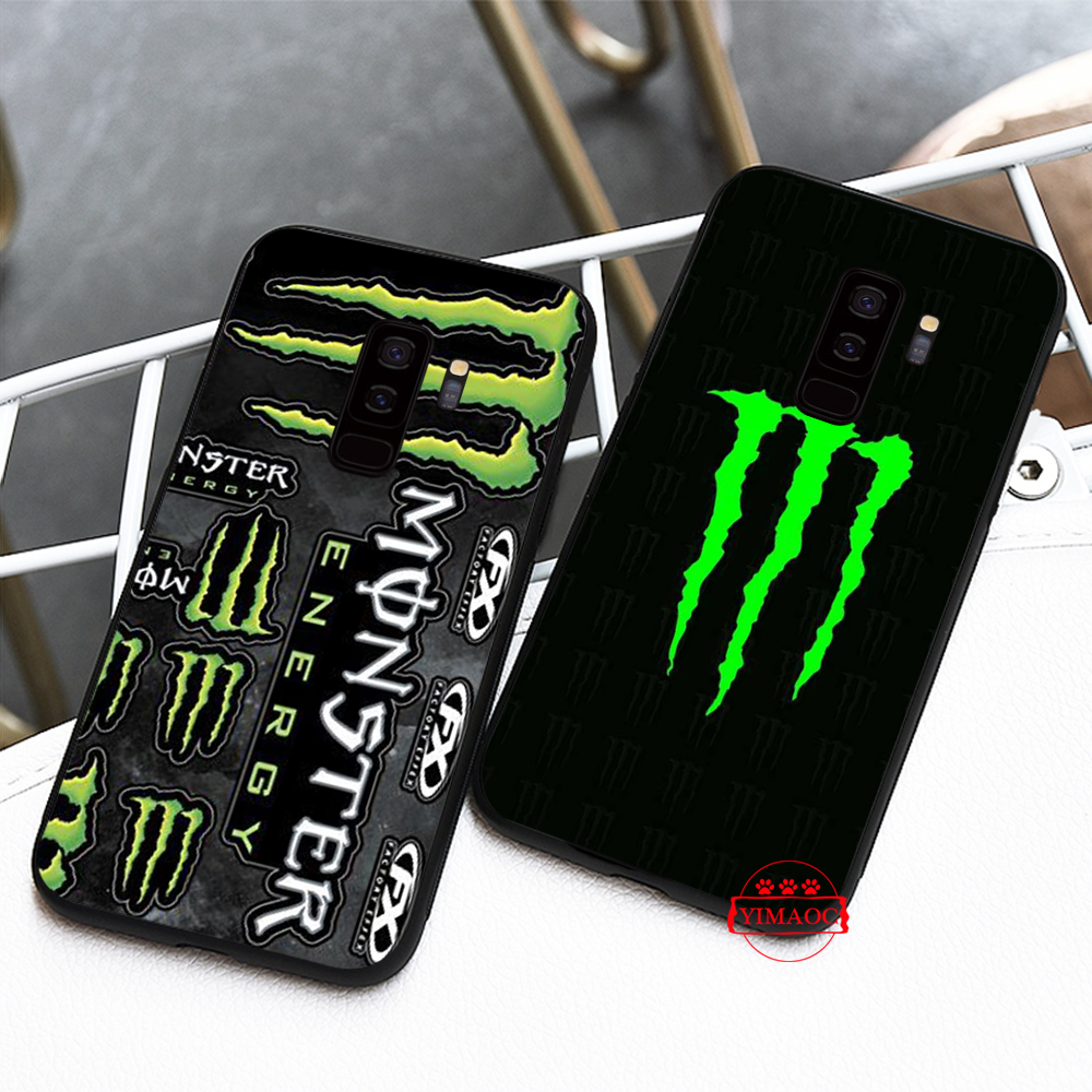 Ốp điện thoại mềm hình monster energy cho Samsung S7 Edge S8 S9 S10 Plus Plus S10E 44AS