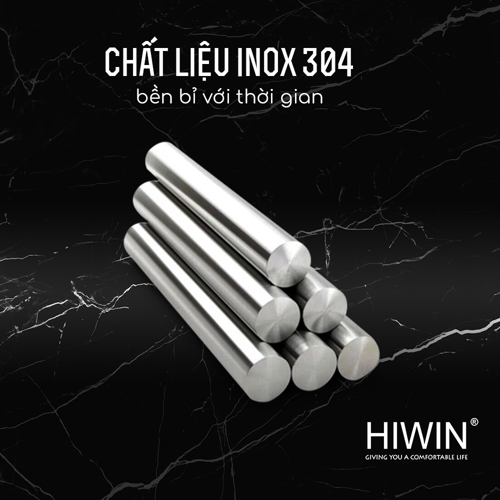 Kệ cốc đôi inox 304 mặt gương Hiwin Y-532 kích thước 180x80x50mm