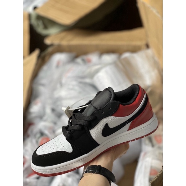 [MINTSTORE] Giày Sneaker Đen đỏ cổ thấp