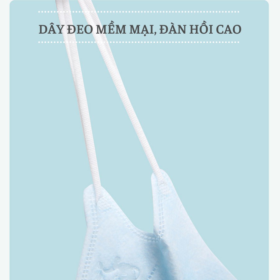 Khẩu trang hình táo 3Q kháng khuẩn dành cho bé từ 2-12 tuổi