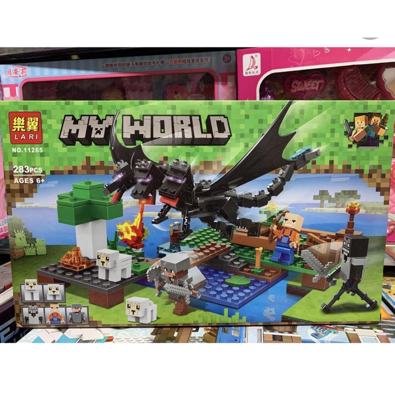 Xếp hình lego minecraft my world rồng đen và nông trại