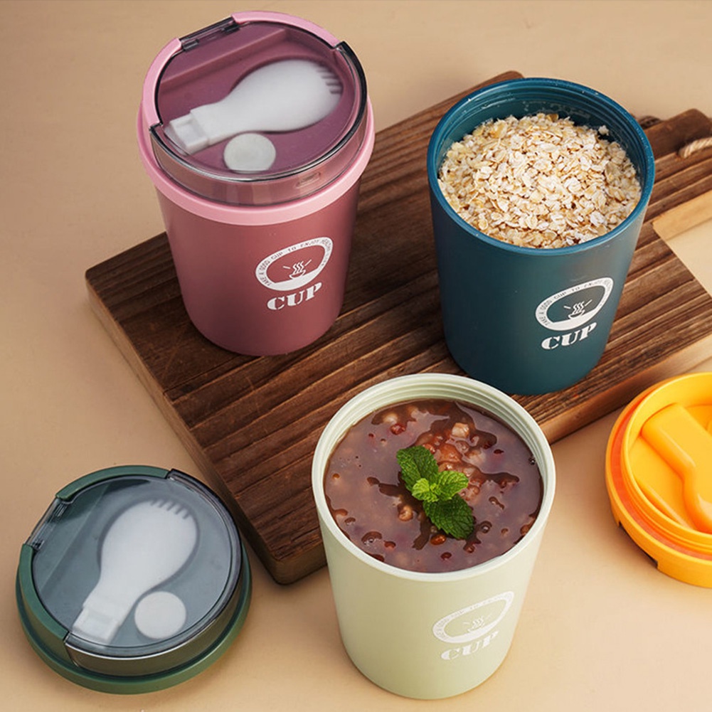 Cốc đựng súp giữ nhiệt 500ml có thể dùng trong lò vi sóng