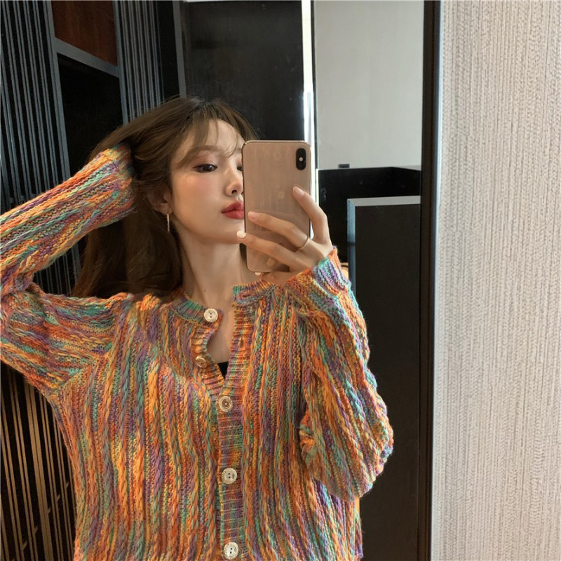 Áo Khoác Cardigan Dệt Kim Tay Dài Thời Trang Xuân Thu Cho Nữ Sinh | BigBuy360 - bigbuy360.vn