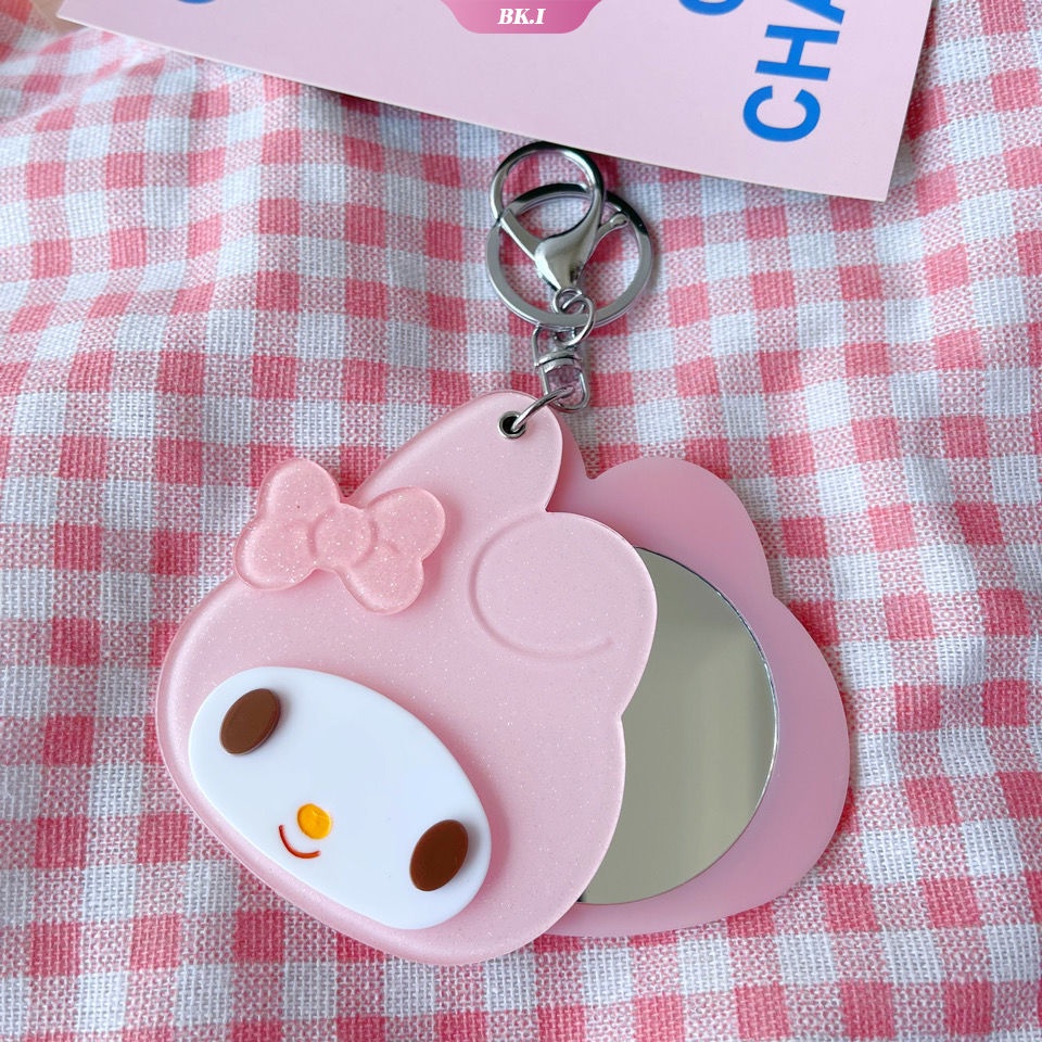 Móc Chìa Khóa Kèm Gương Soi Họa Tiết Hoạt Hình Cinnamoroll Dễ Thương