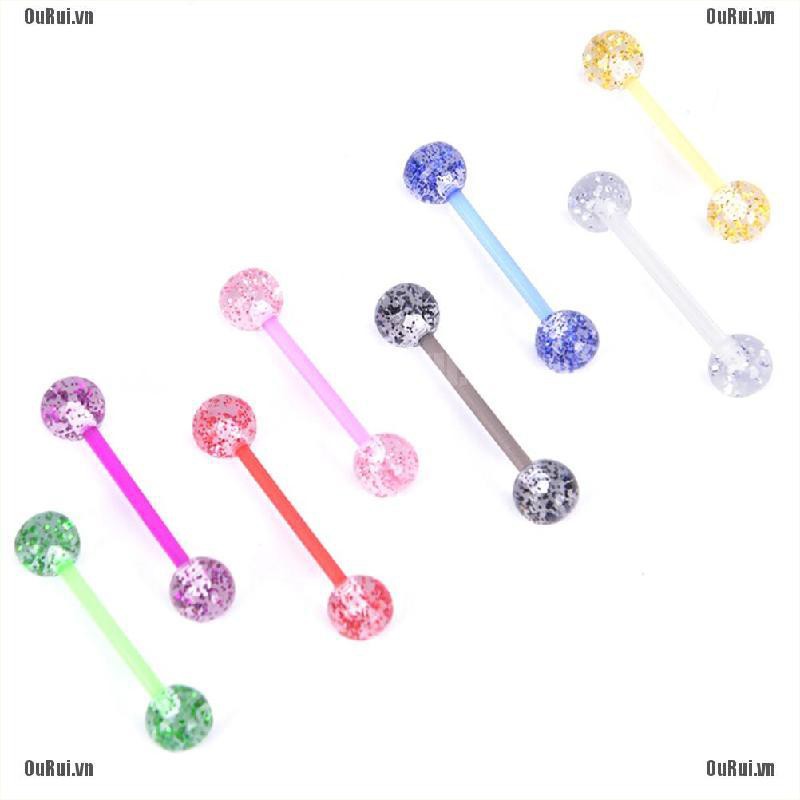 Set 8 Khuyên Lưỡi Nhiều Màu Sắc Xinh Xắn