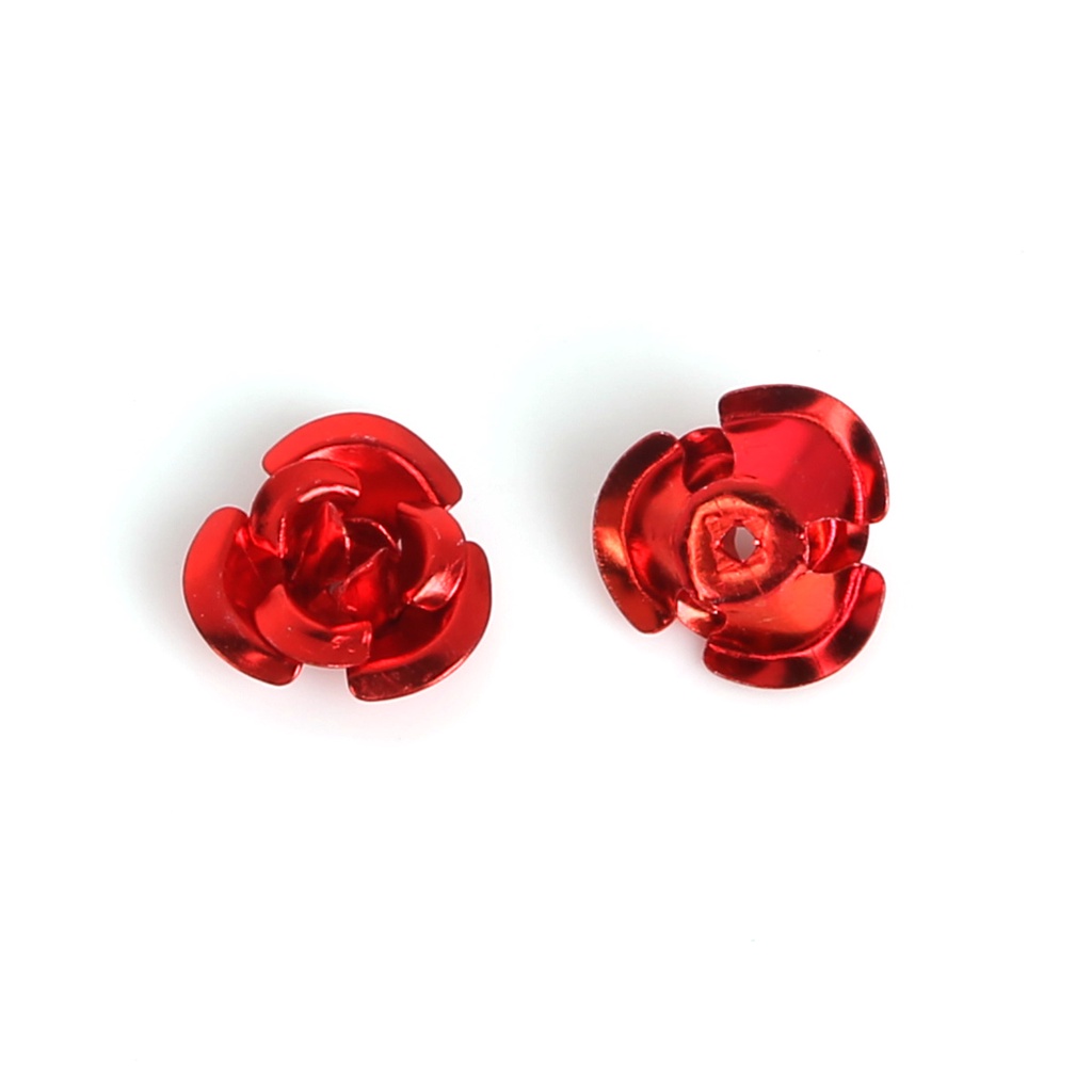 Set 100 Hoa Hồng 3D Bằng Nhôm Đính Trang Trí Nghệ Thuật Móng Tay
