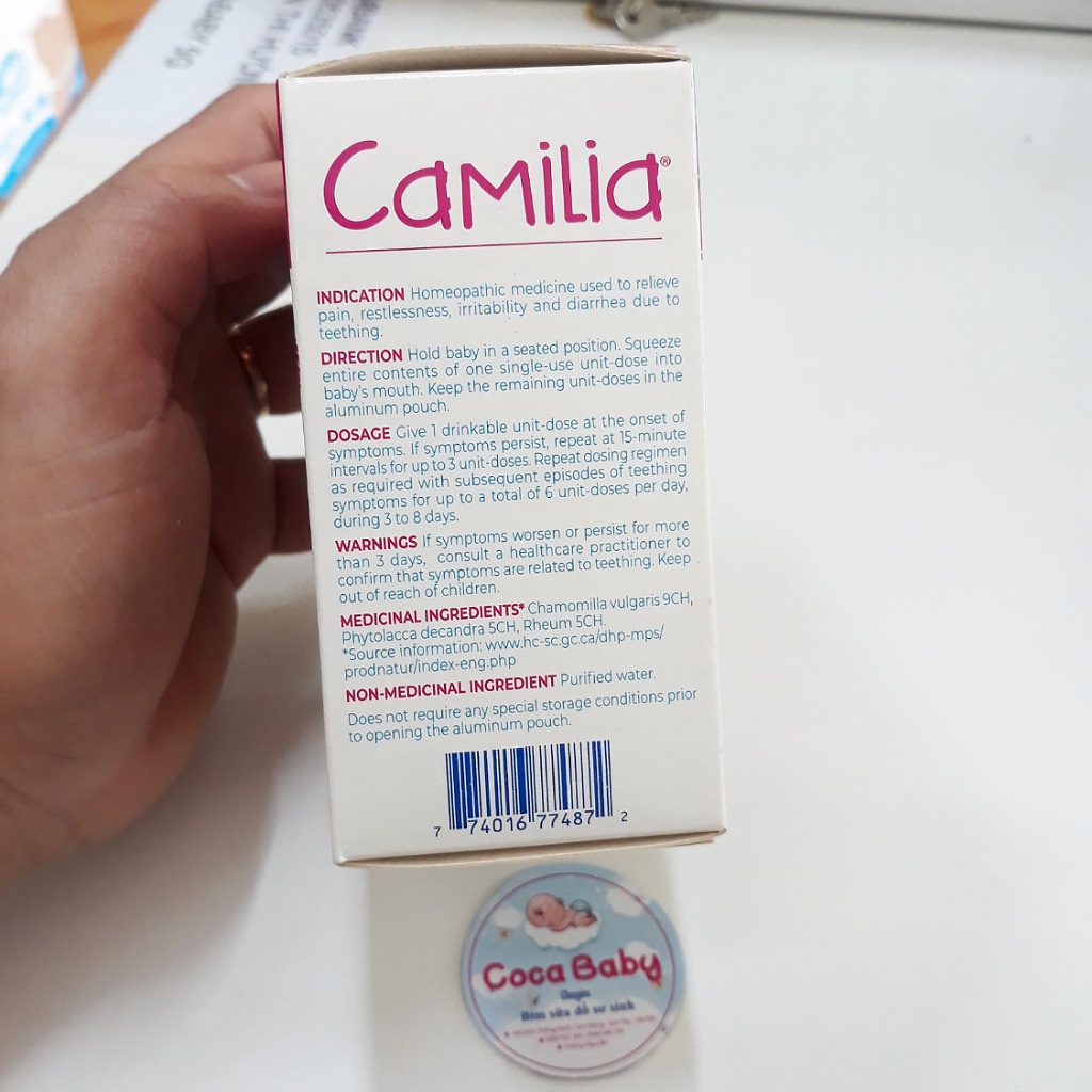 Tép muối uống Camilia Boizon hộp 30 ống dùng khi bé mọc răng⚡ FREE SHIP