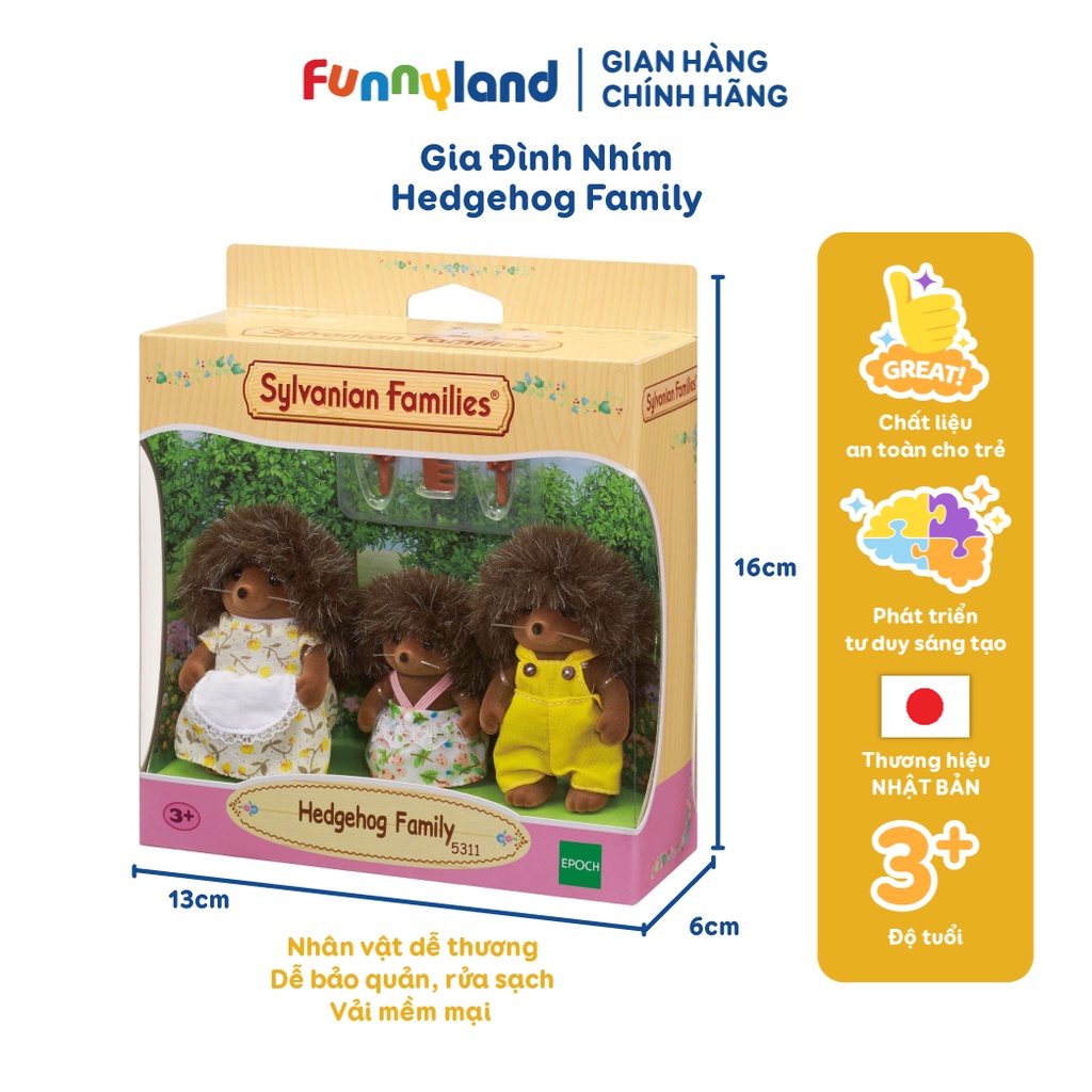 Đồ chơi nhập vai gia đình 3 thành viên Epoch Sylvanian Families