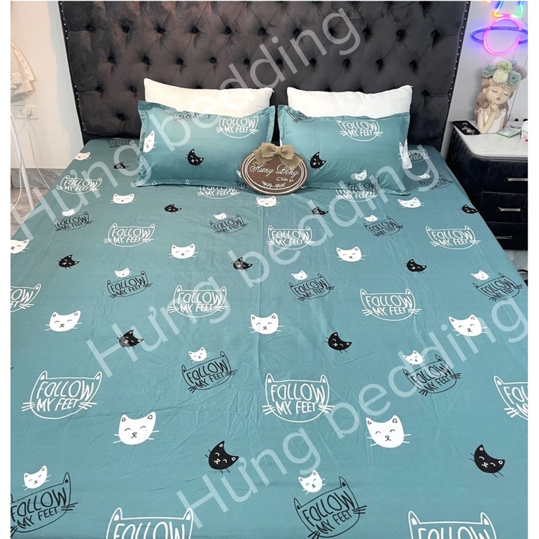 Bộ ga gối cotton cute đẹp ,rẻ,bền,bộ ga  kèm 2 vỏ gối nằm siêu tiết kiệm
