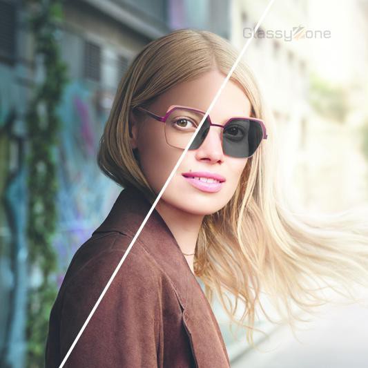TRÒNG KÍNH CẬN, MẮT KÍNH CẬN ĐỔI MÀU KHI RA NẮNG THỜI TRANG CHỐNG TIA UV GLASSYZONE