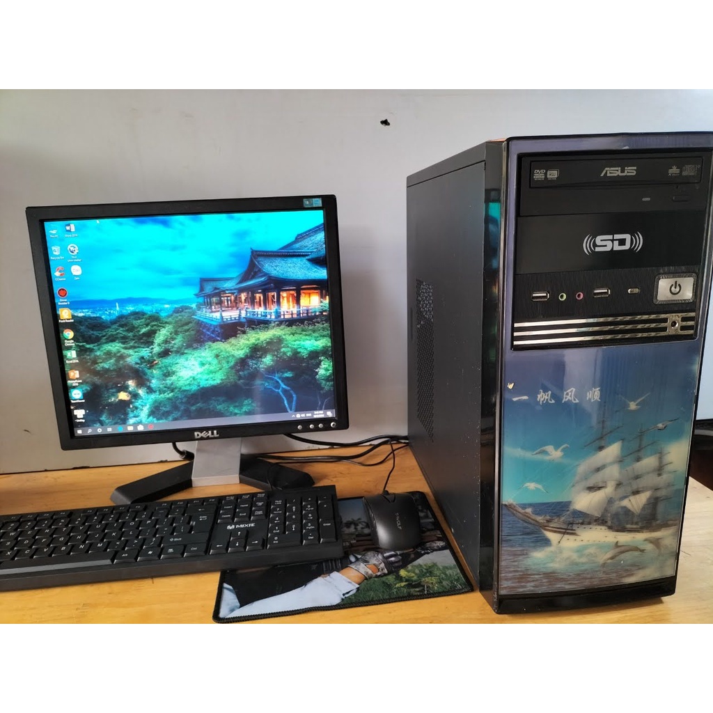 COMBO PC Chơi LOL, CF + MànHình 17IN (Q8200,RAM-4GB,HDD-160GB,CARD RỜI 1GB) HÀNG CŨ