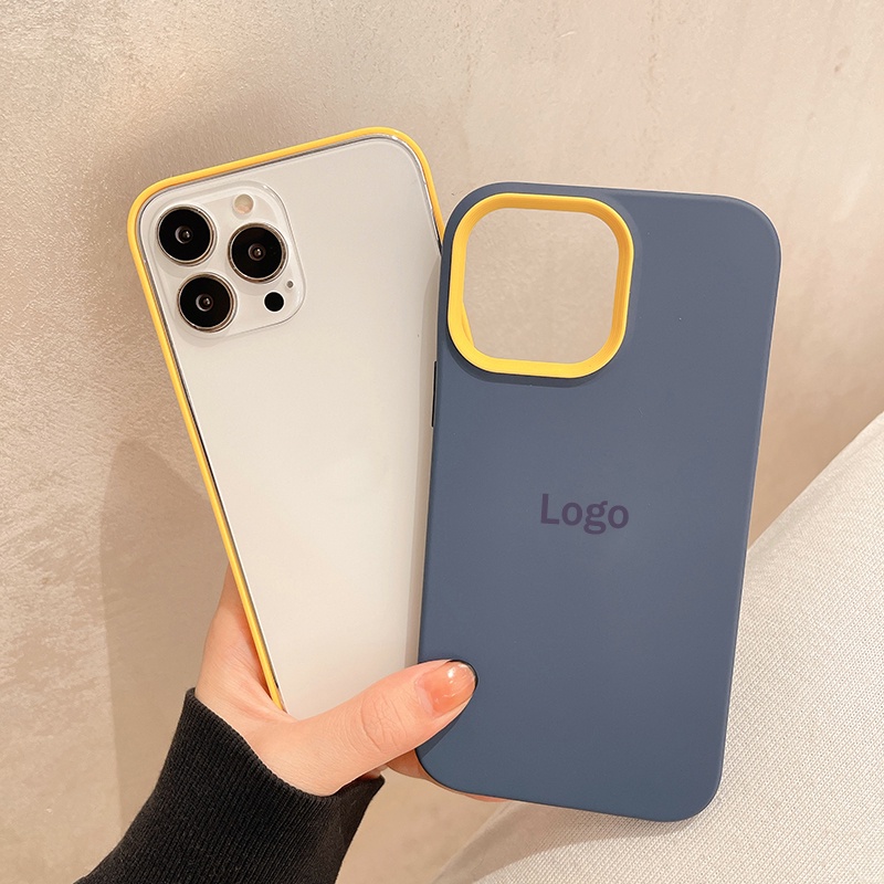 【Có logo】 Vỏ điện thoại chống sốc 3 trong 1 silicon lỏng cho iPhone 13 12 11 Pro Max XS XR X 8 7 Plus + SE 2020 Vỏ điện thoại thân thiện với da