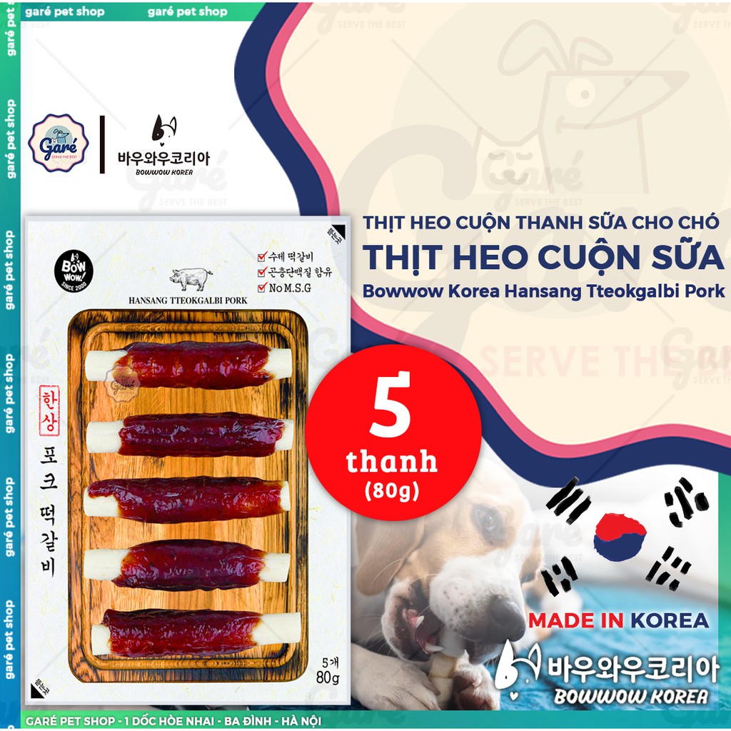 100g - Pho mai cuộn Cá Hồi viên thưởng Bowwow cho Chó Mèo 100% phô mai nguyên chất nhập Hàn Quốc