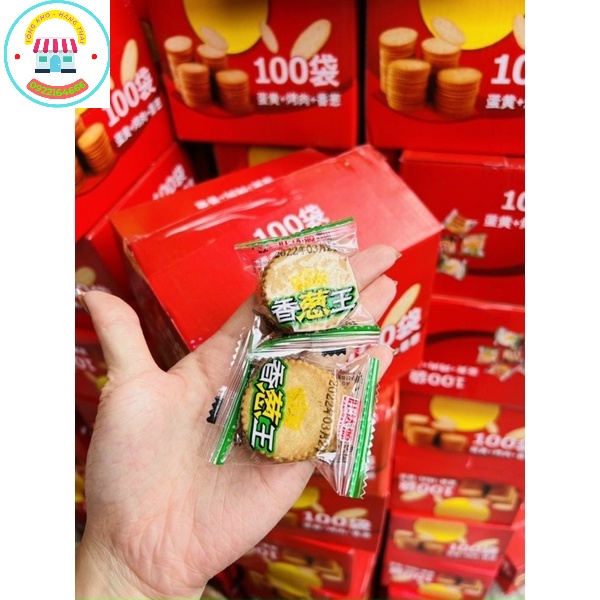 Thùng Bánh Quy Đồng Tiền 850g, Hộp Gói Nhỏ Tiện Dụng, Bánh Gion Thơm  [ Ship Hỏa Tốc Hà Nội] (SP41232159)