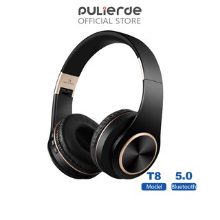 Tai nghe chụp tai thể thao không dây Pulierde Bluetooth 5.0 T8 âm thanh nổi có micro