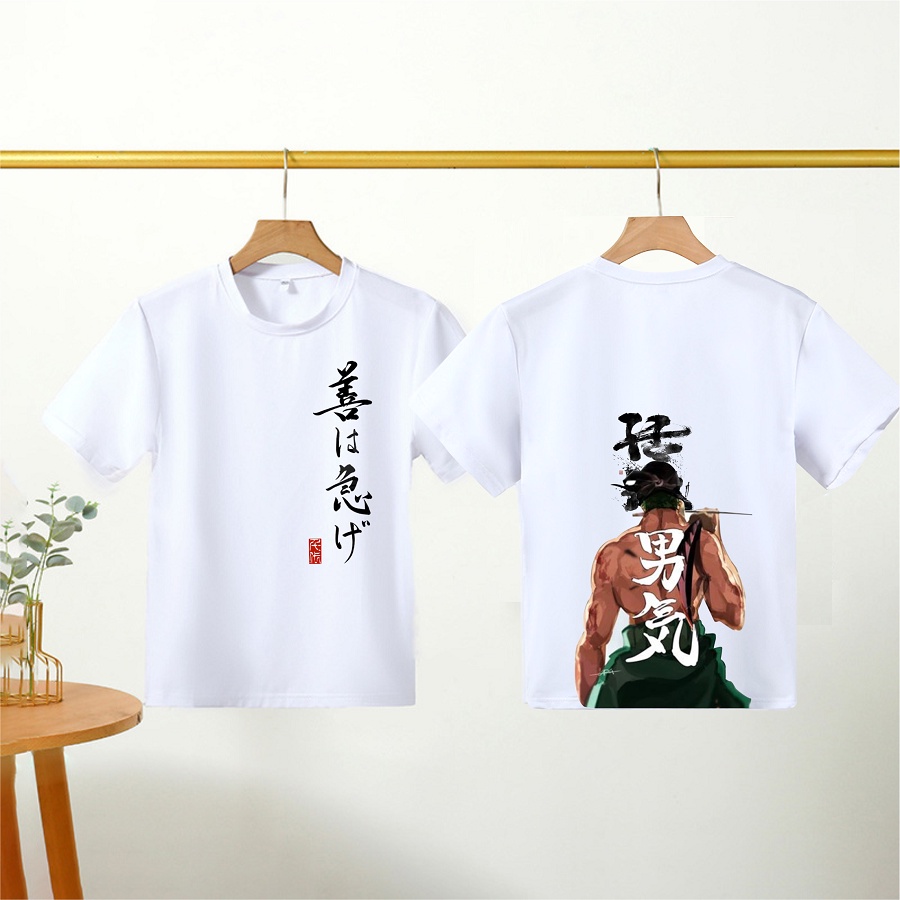 Áo thun cho bé trai in hình vua hải tặc one piece ace luffy sabo cực hot