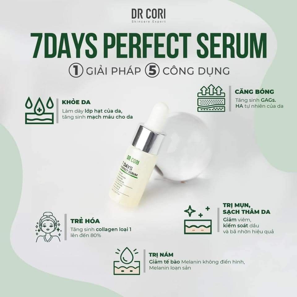 Tinh chất tái tạo Dr Cori 7 days perfect serum 10ml