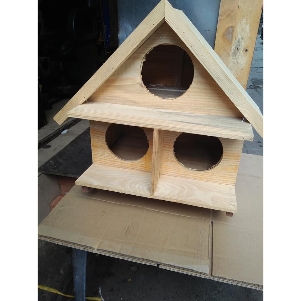 Chuồng Chim Bồ Câu Bằng Gỗ 3 Lỗ