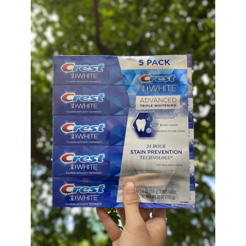 KEM ĐÁNH RĂNG CREST 3D WHITE ADVANCED 158Gr - MỸ.