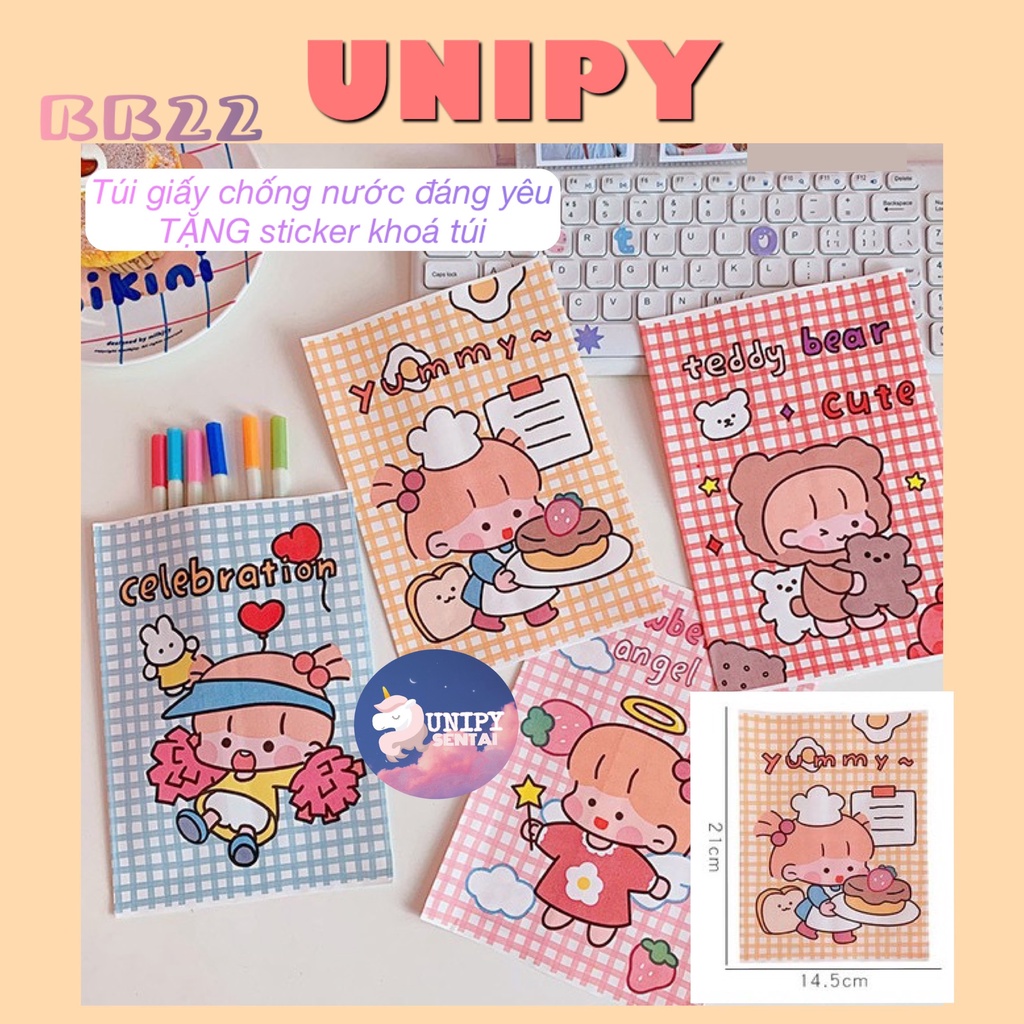 Túi Giấy Đựng Quà | Kèm Sticker Khóa Túi | Cô Bé Caro BB22