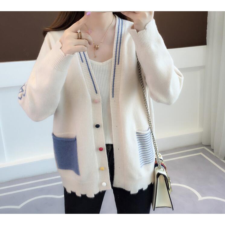 Áo Khoác Cardigan Dệt Kim Mỏng Cổ Chữ V Thời Trang Thu Đông Cho Nữ | BigBuy360 - bigbuy360.vn