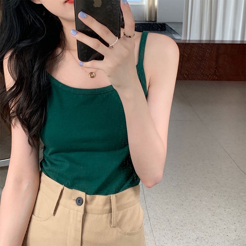 Áo croptop sát nách kẻ sọc màu sắc trẻ trung ngọt ngào 44282