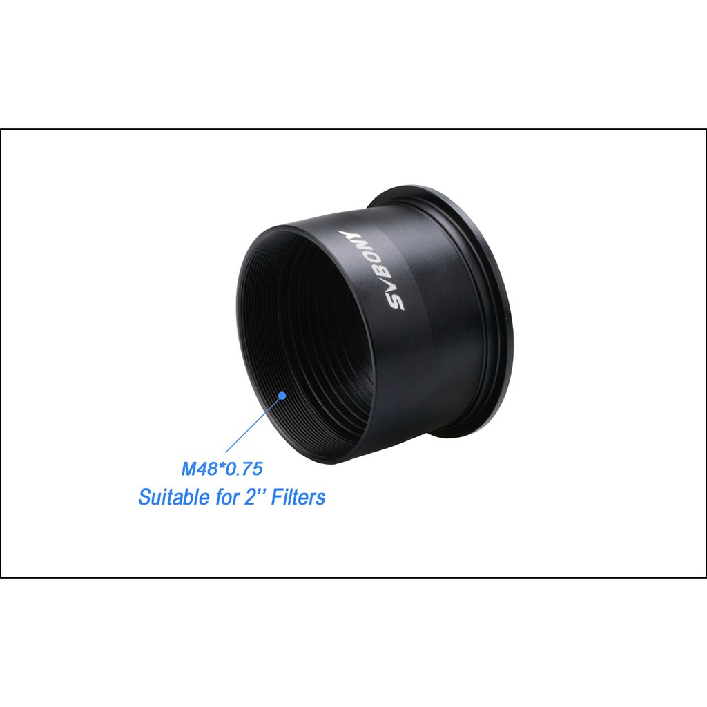Bộ chuyển đổi SVBONY SV125 đen 2'' sang T2 chuyên dụng cho máy ảnh SLR