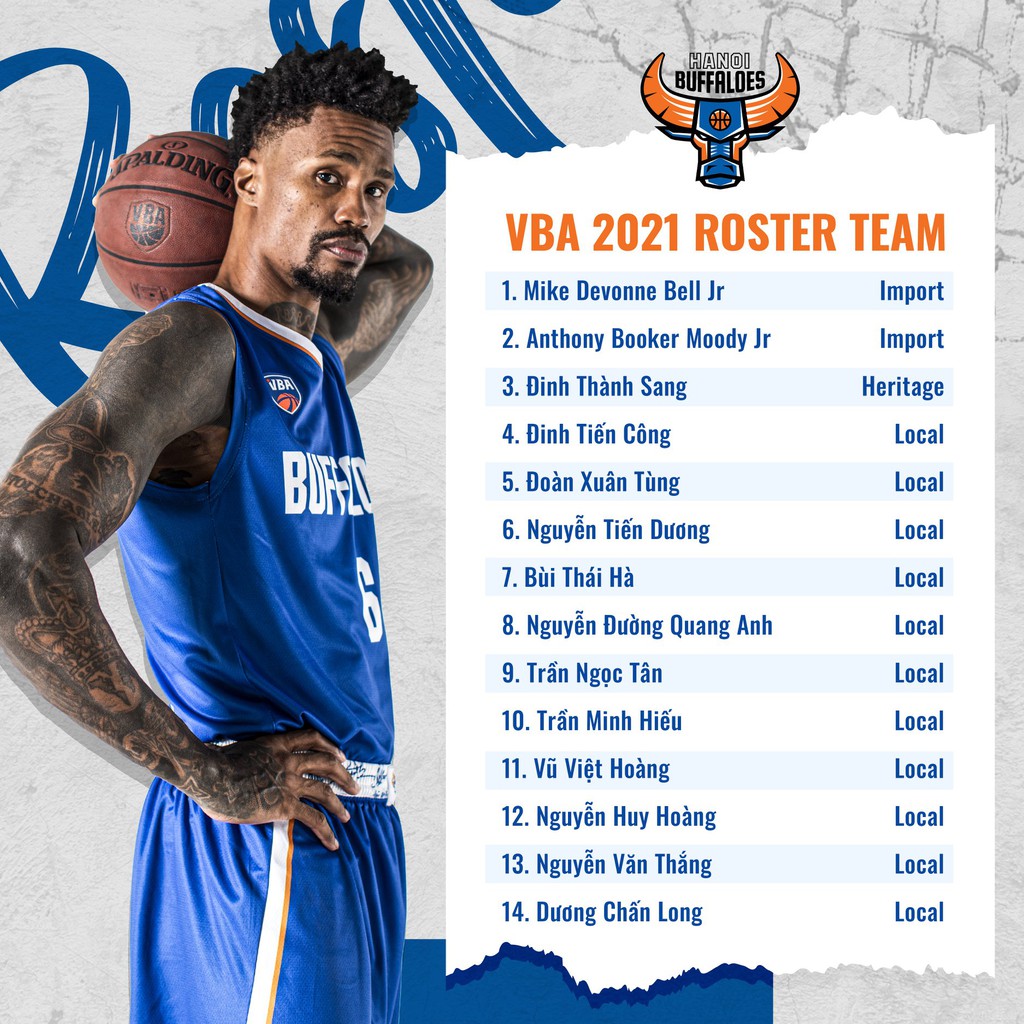 Áo bóng rổ Hanoi Buffaloes VBA 2021