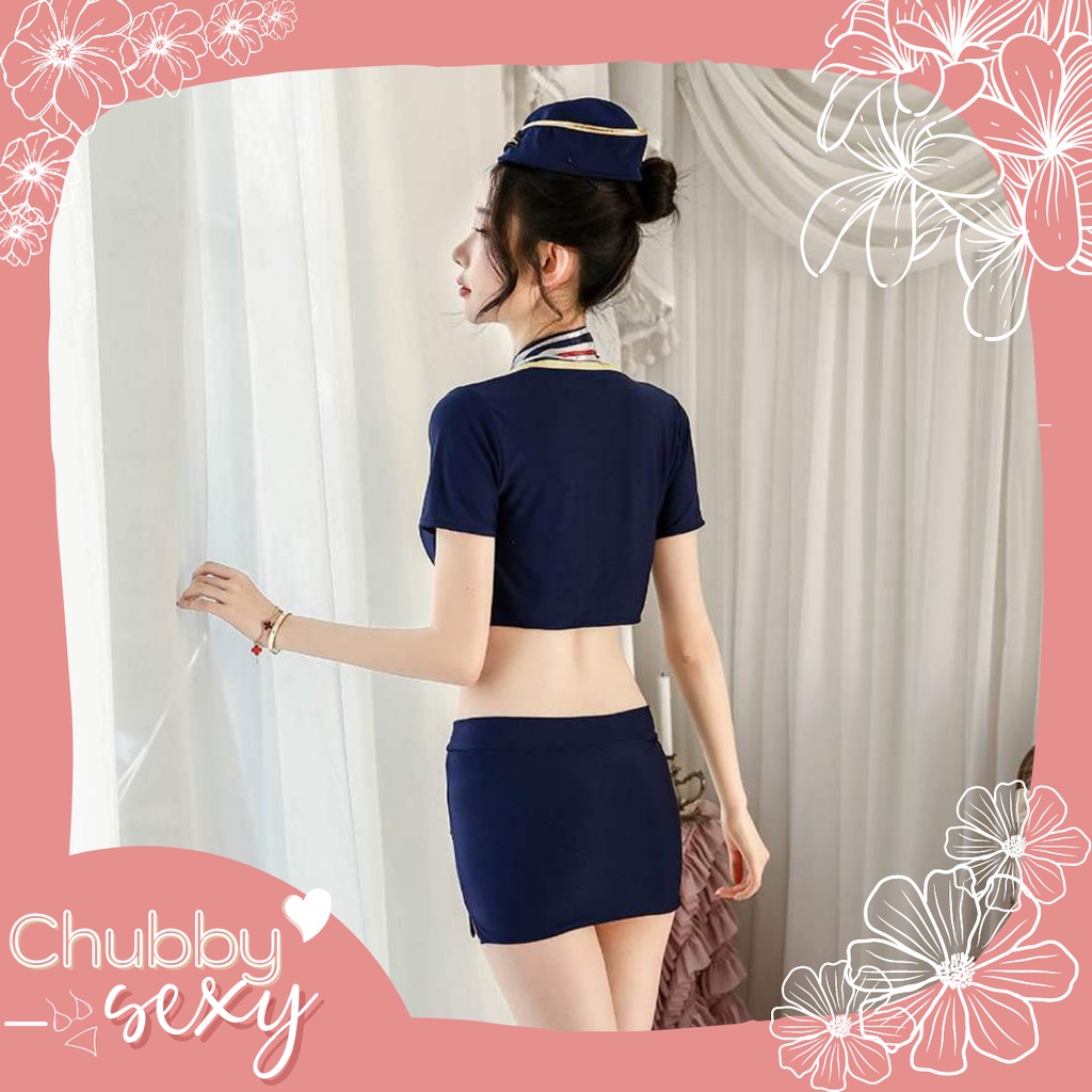 Cosplay Nữ Cơ Trưởng Tiếp Viên Hàng Không Sexy Gợi Cảm Quyến Rũ-Set Đồ 5 Chi Tiết Chất Liệu Cao Cấp-CPL36 - Chubby.Sexy | BigBuy360 - bigbuy360.vn