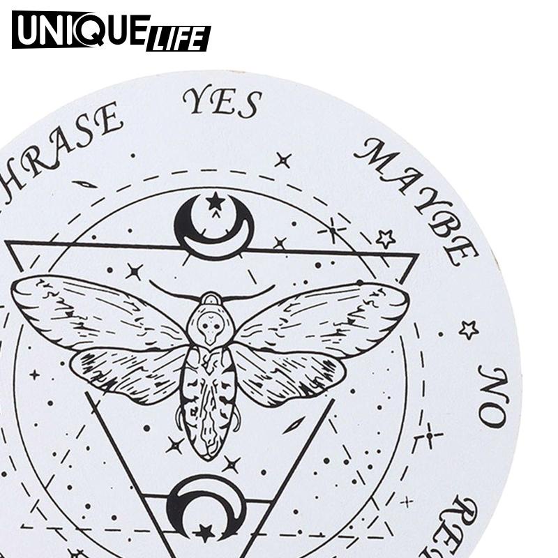 Bảng con lắc in họa tiết ngôi sao kèm chuỗi dây có mặt dây màu đen