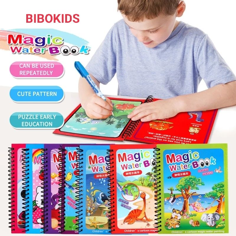 Tranh Tô Màu Nước Ma Thuật Thần Kỳ Không Dính Bẩn Tay Chân Nhiều Chủ Đề Cho Bé