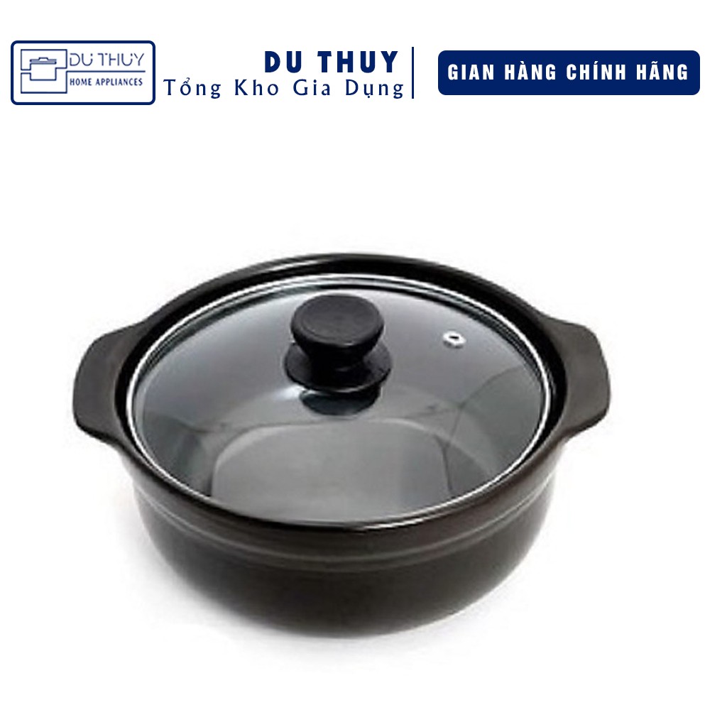 Nồi đất kho cá 0.5 lít nắp kính, chất liệu đất nung, dùng được trong lò vi sóng, chịu nhiệt -20 đến 400 độ C, khó nứt bể