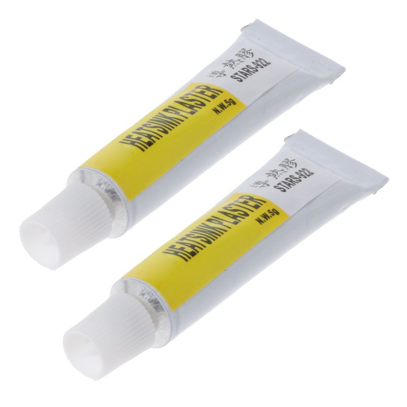 2Pcs Heatsink Plaster Thermal Silicone Adhesive Cooling Paste Strong Adhesive