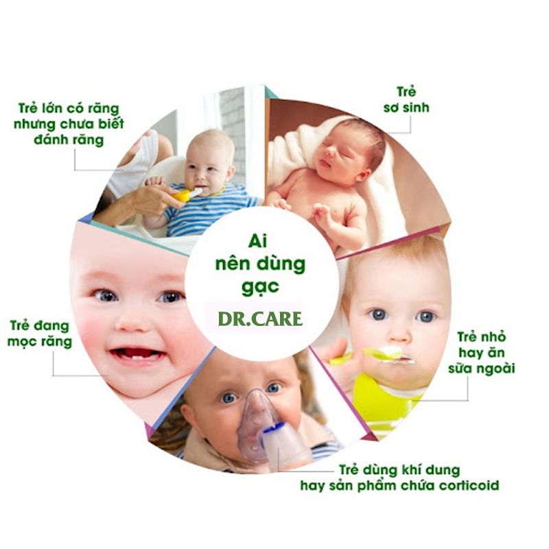 Gạc răng miệng Dr Care vệ sinh miệng rơ lưỡi cho bé