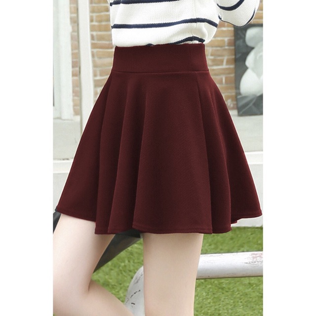 Chân váy thun nữ ngắn xoè xếp li | BigBuy360 - bigbuy360.vn