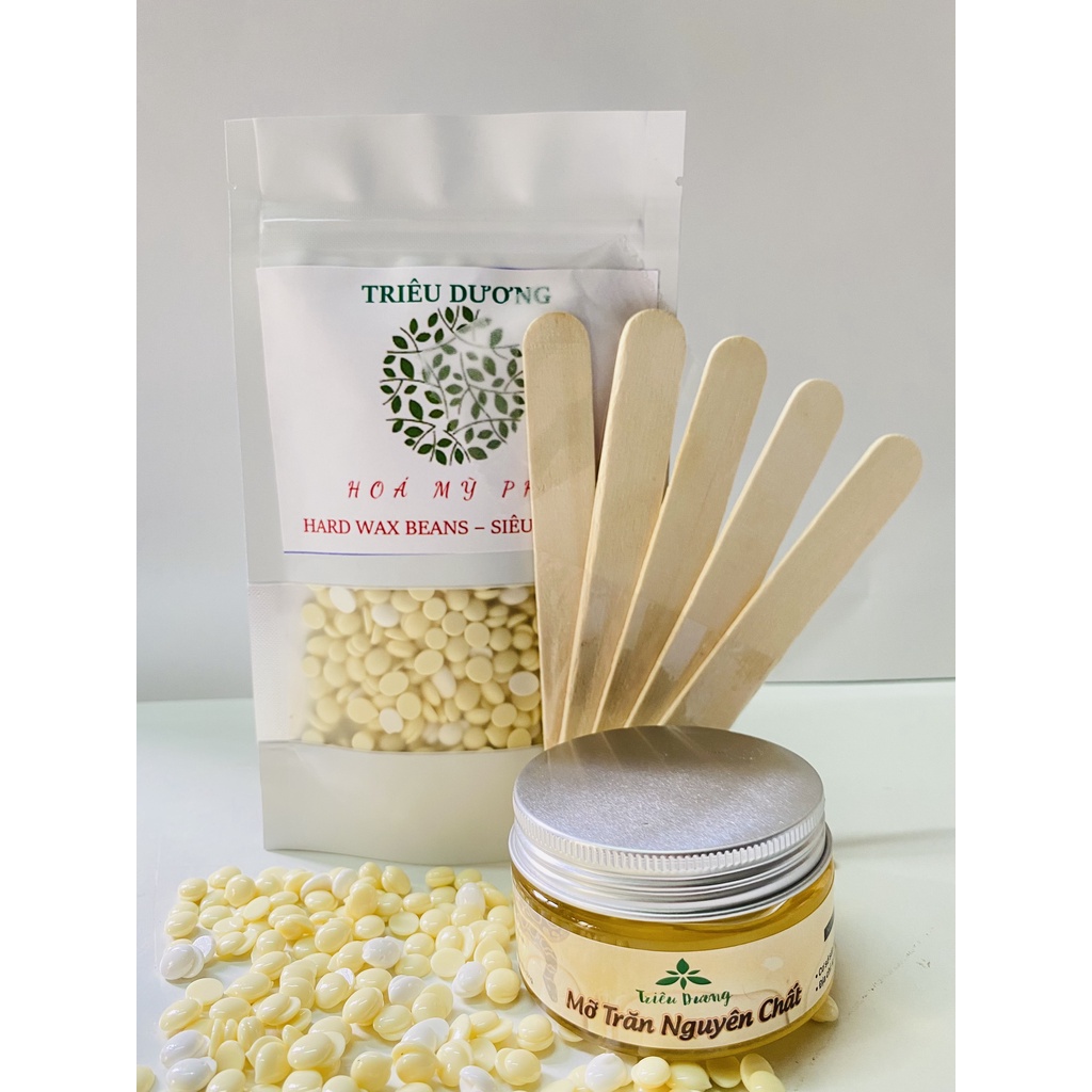 Hạt wax nóng wax lông thơm nhập khẩu,hard wax beans hương dừa - hoa nhài - ngọc trai cực thơm, siêu bám lông (Tặng que)