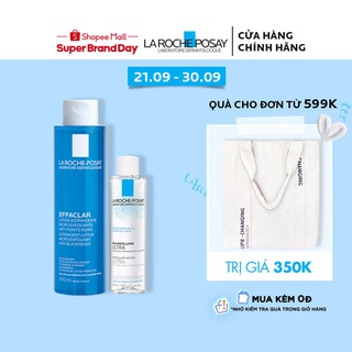 Bộ sản phẩm nước cân bằng giàu khoáng 200ml và nước tẩy trang La Roche-Posay Effaclar Toner 50ml