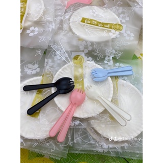 pk sinh nhật set dao thìa đĩa ko nến
